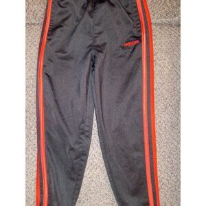 Adidas track pants boys size 5 black red winter fall clothes